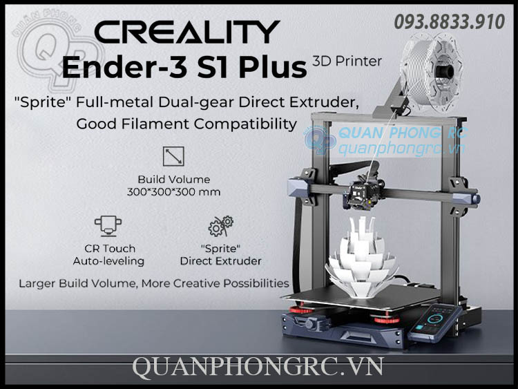Máy in 3d creality ender 3 s1 plus fdm printer 300300mm