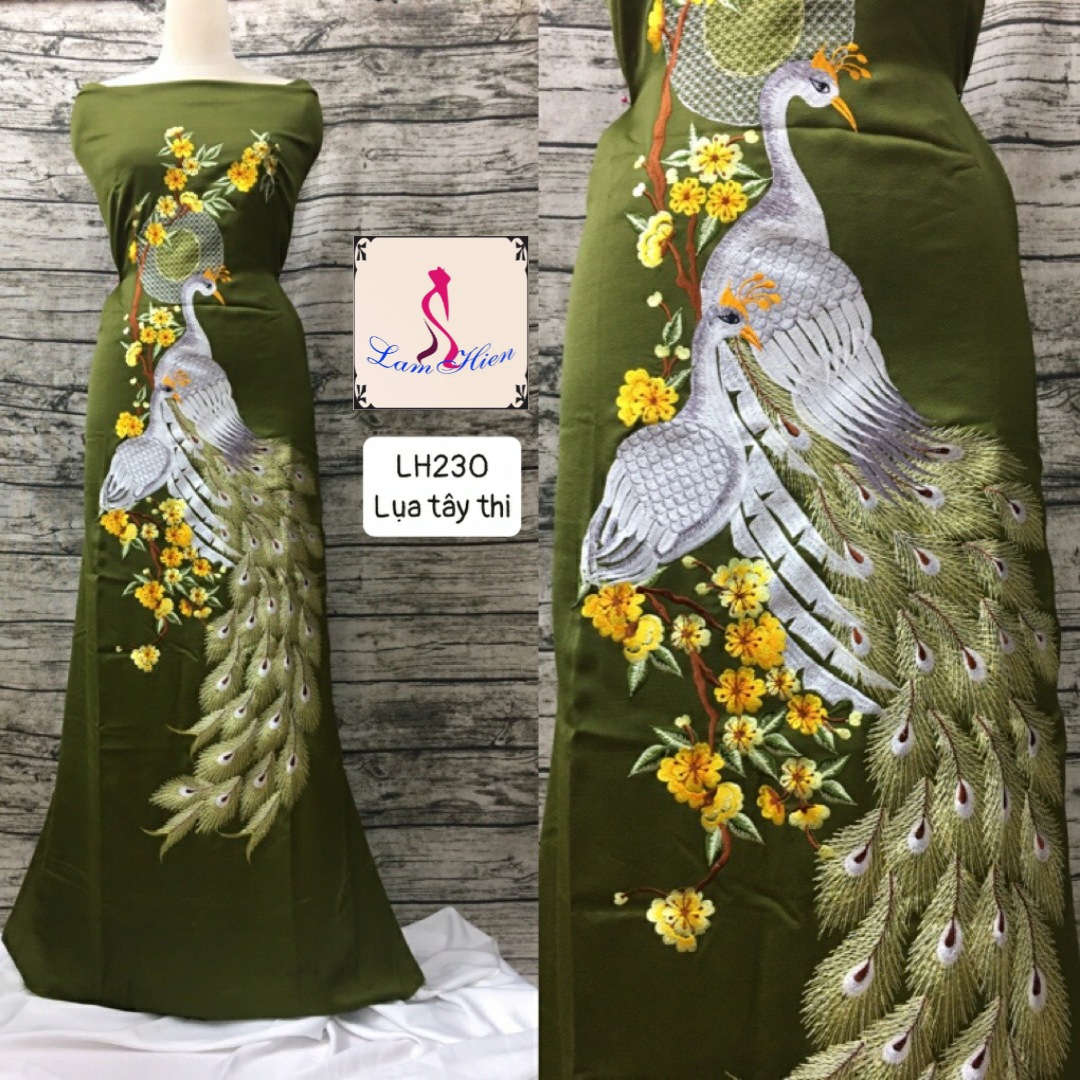 Vải áo dài thêu cao cấp modell LH230