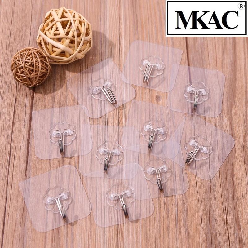 [HCM]Móc dán tường siêu dính trong suốt ( bộ 10 móc dán ) - MKAC