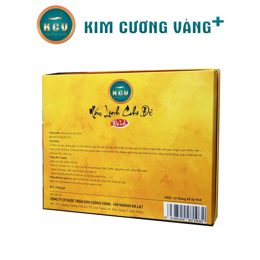 Nấm Linh Chi Non Kim Cương Vàng (250g/Hộp)