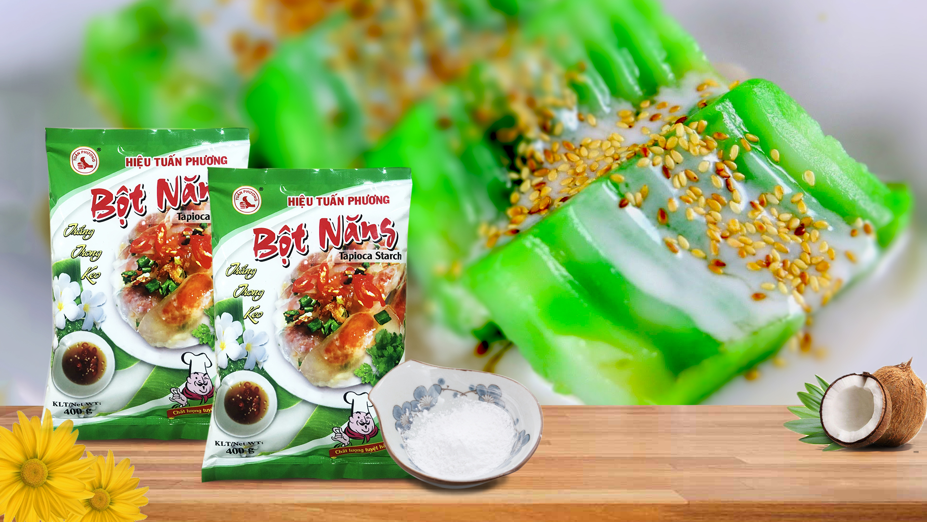 (Giảm 20K Ship Đơn Từ 49K) Bột Năng Tuấn Phương 400g ( Gói )