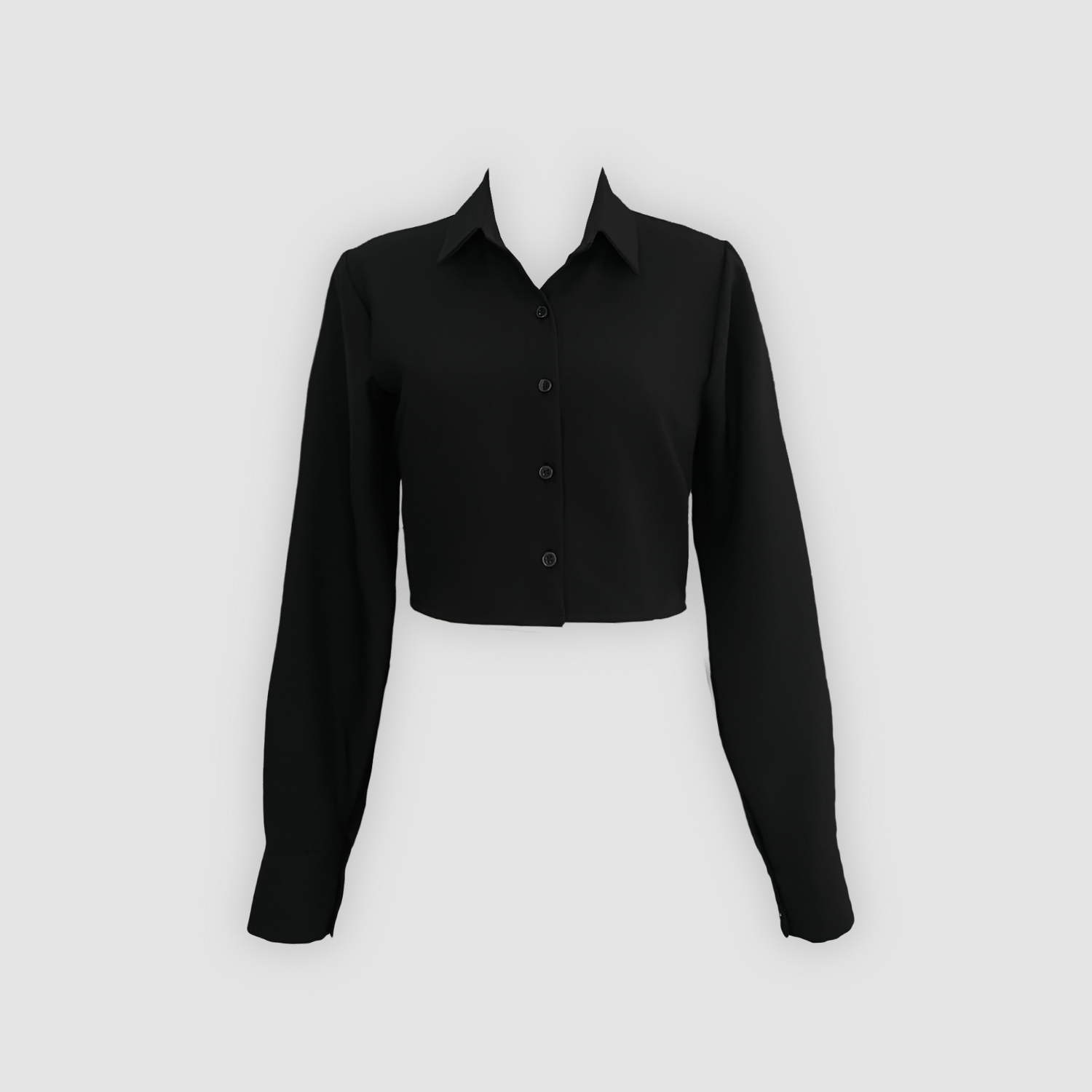 DALLA Áo sơ mi nữ tay dài croptop (SM03)