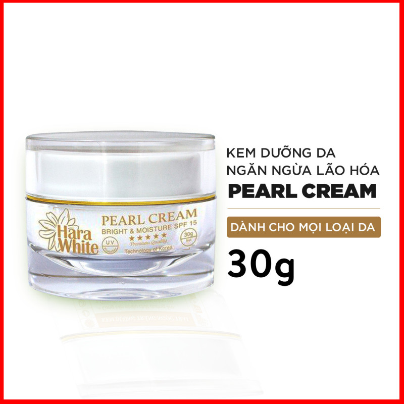 Hộp kem dưỡng trắng da Ngọc Trai ngăn ngừa lão hóa, nhăn da, se khít lỗ chân lông Hara White Pearl Cream 30g