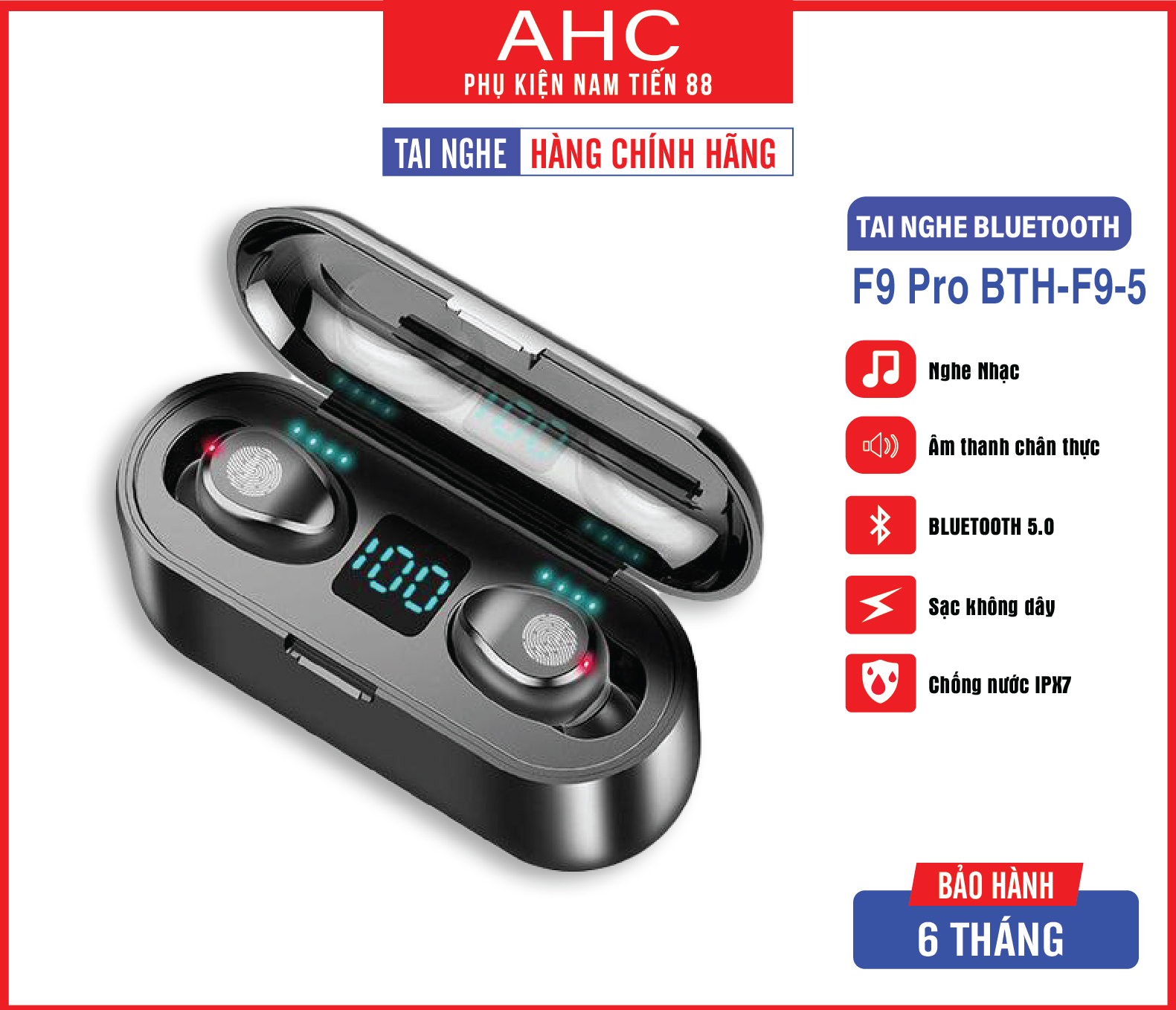 Tai nghe Bluetooth F9 Pro BTH-F9-5 V5.2