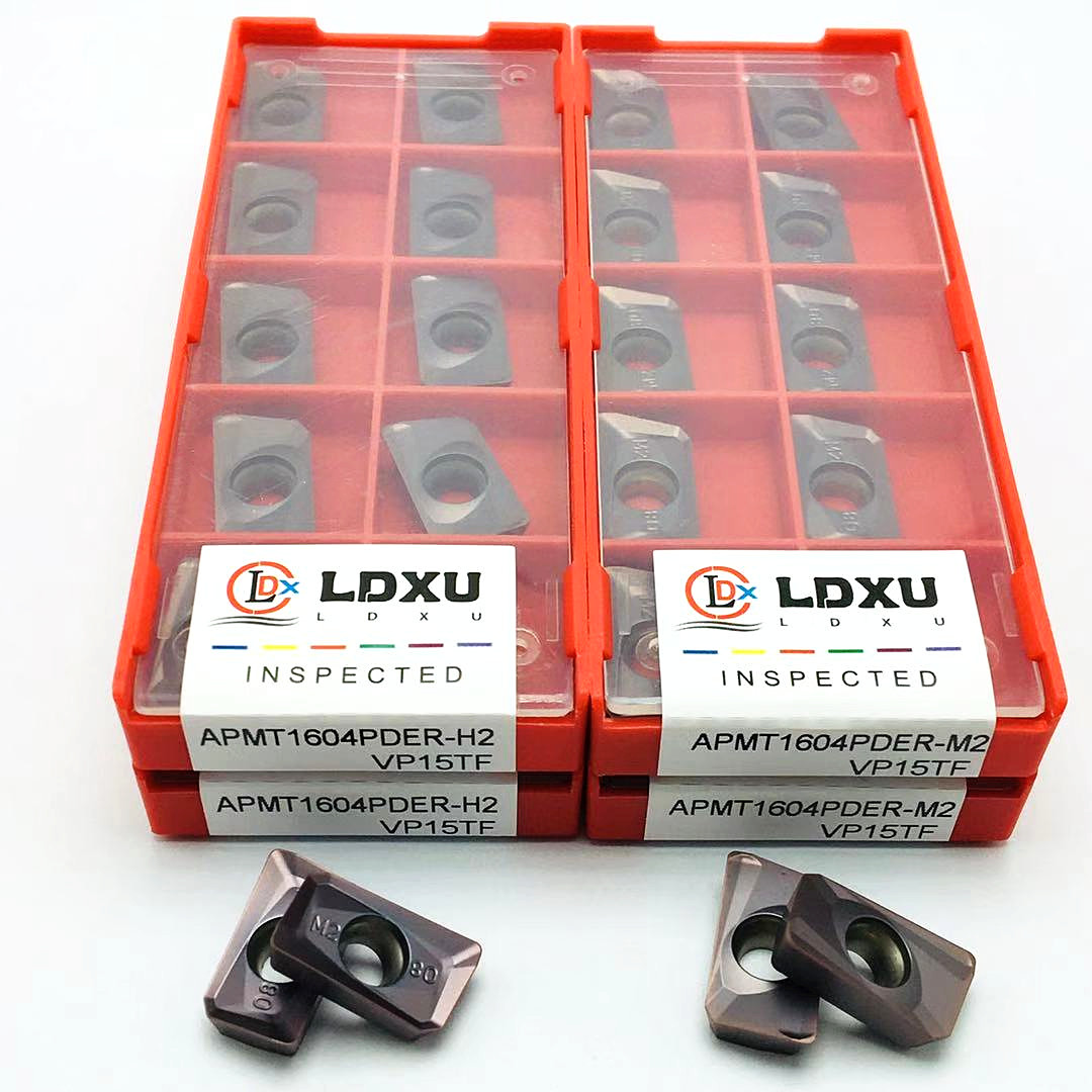 10 cái apmt1604 m2 vp15tf apmt1604 h2 vp15tf apmt1135 m2 vp15tf cacbua kết thúc máy phay cnc hạt dao phay apmt1604pder