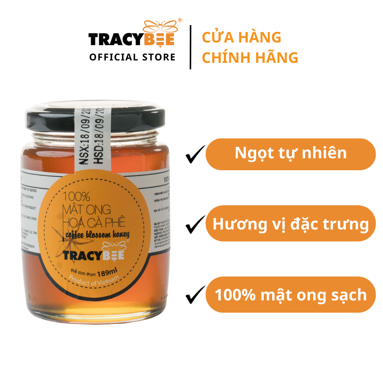 MẬT ONG HOA CÀ PHÊ TRACYBEE 220G