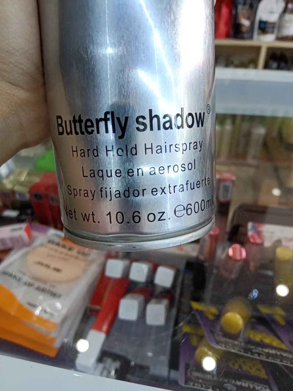 Keo xịt tóc Butterfly Shadow 600ml (Keo Bạc)