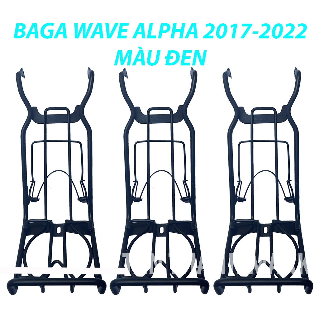 Baga giữa wave 110 đời 2017-2022 mẫu đen sơn tĩnh điện cao cấp pttt