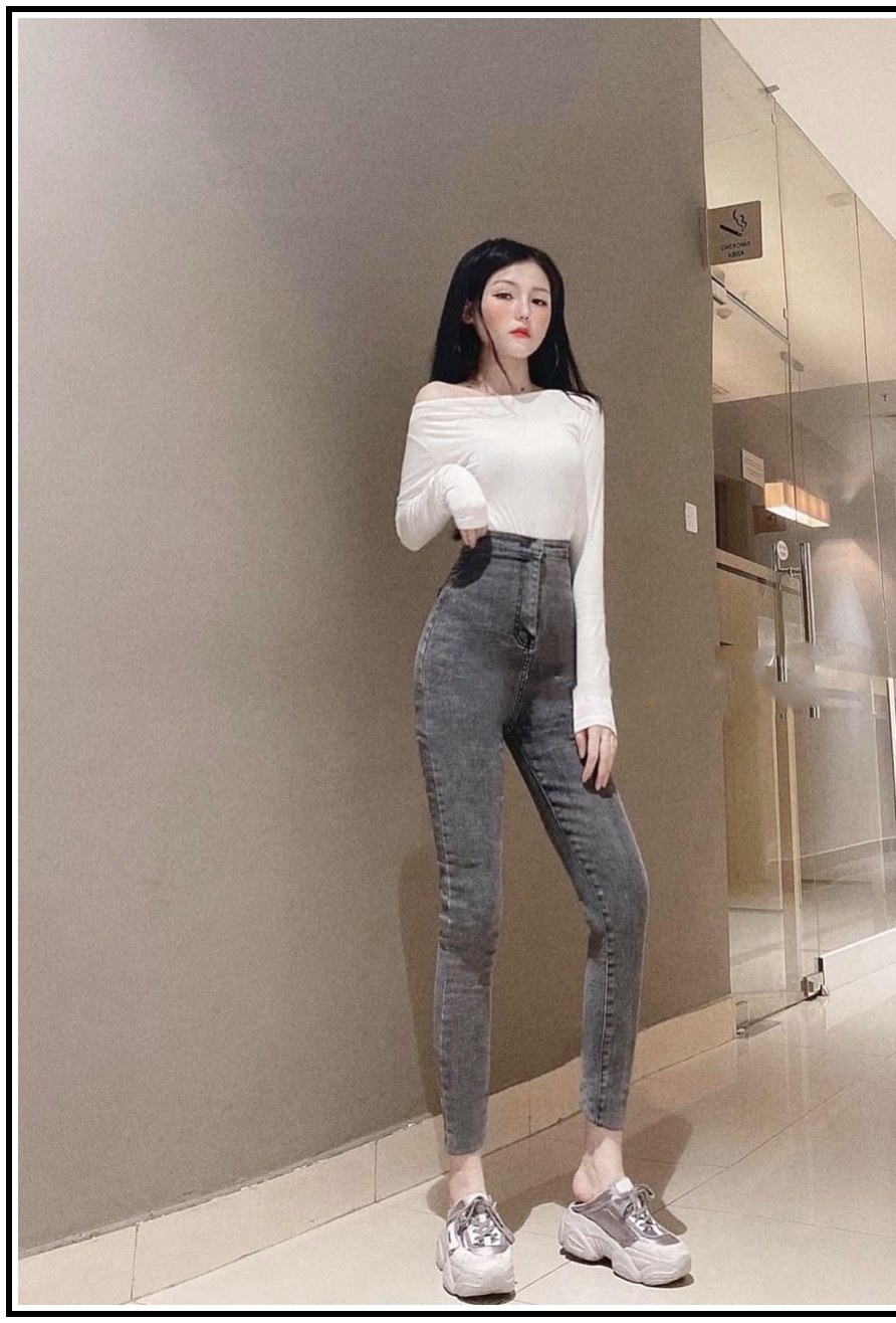 Quần Jean Nữ Lưng Cao KHÔNG ĐỈA & không túi trước siêu hot, jean giãn tốt -151