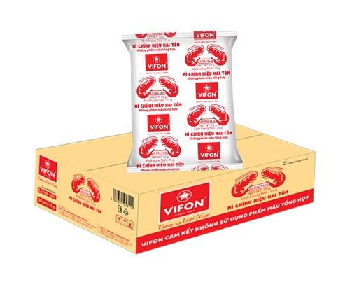 Thùng 30 gói mì Hai Tôm Vifon 75g (có gói dầu sa tế)