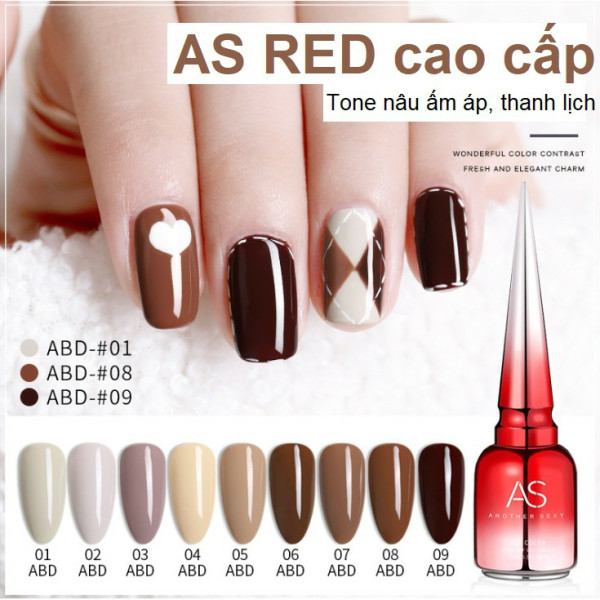 [HCM]Sơn gel As mã ABD 15ML - chai đỏ