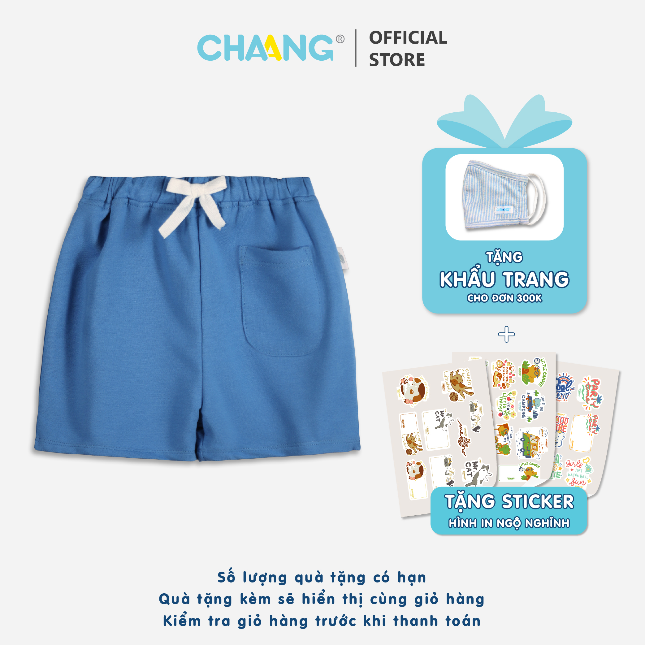 [CHAANG] Quấn short túi trước bé trai Pool Chaang