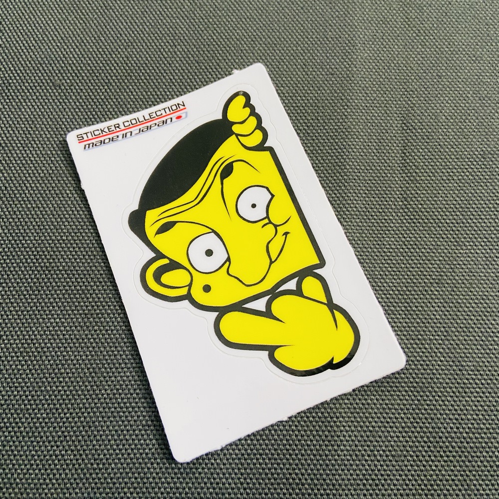 [HCM][QUÁ ĐỘC] TEM LOGO ĐỔ KEO NỔI DÁN XE MR.BEAN HÀI HƯỚC CAO CẤP (KIỂU 1)