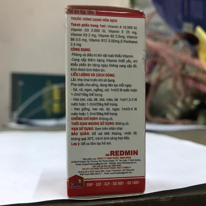 Thuốc tăng lực gà đá REDMIN [10 ml]