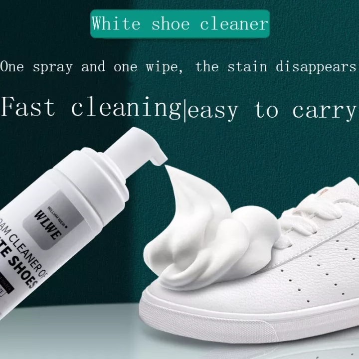 WLWE FOAM CLEANER OF WHITE SHOES Chai Xịt Tạo Bọt Vệ Sinh Giày Cao Cấp tốc tiết kiệm thời gian Tẩy trắng giầy dép Vệ sinh giày túi xách siêu sạch /200ml