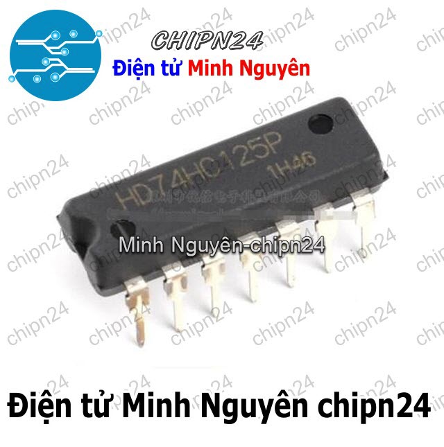 [2 con] (DIP) IC 74125 74HC125 DIP-14 (74HC125N) (IC Multivibrator đơn nhất) - HH000409