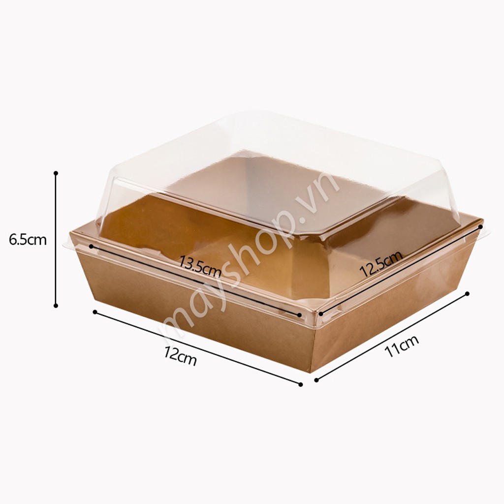 10 Hộp vuông nắp mica E1413
