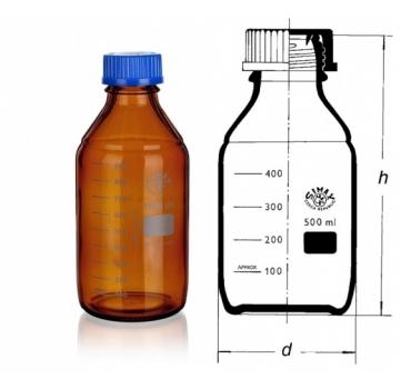 Chai thủy tinh nâu nắp vặn 500ml