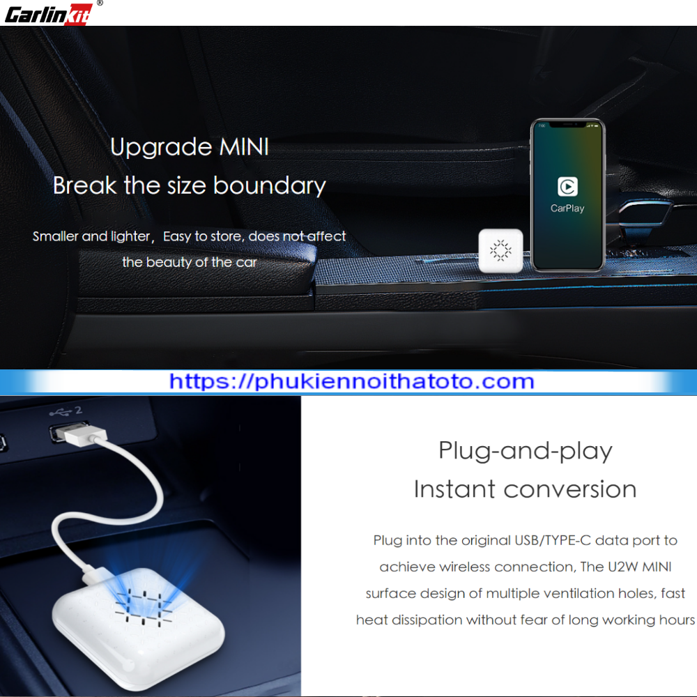Carplay Không Dây CarlinKit U2W Mini