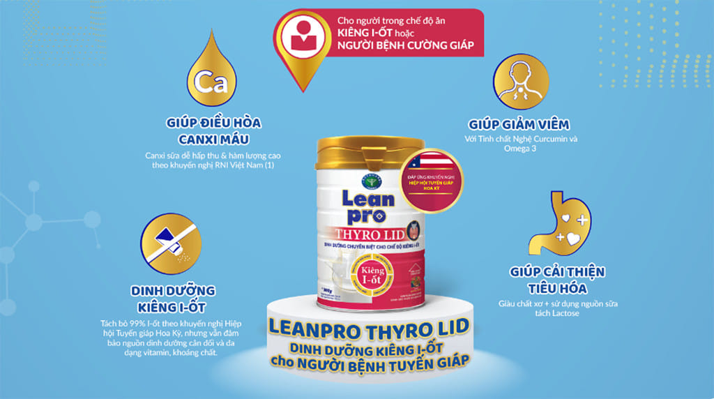 Thực dưỡng Leanpro Thyro Lid dành cho chế dộ kiêng I-ốt