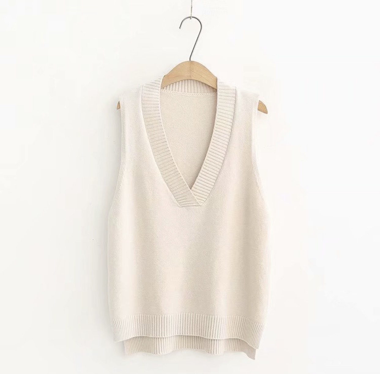 [HÀNG QUẢNG CHÂU] Áo len nữ áo gile len nữ mỏng cổ tim chất đẹp Panosi - A457