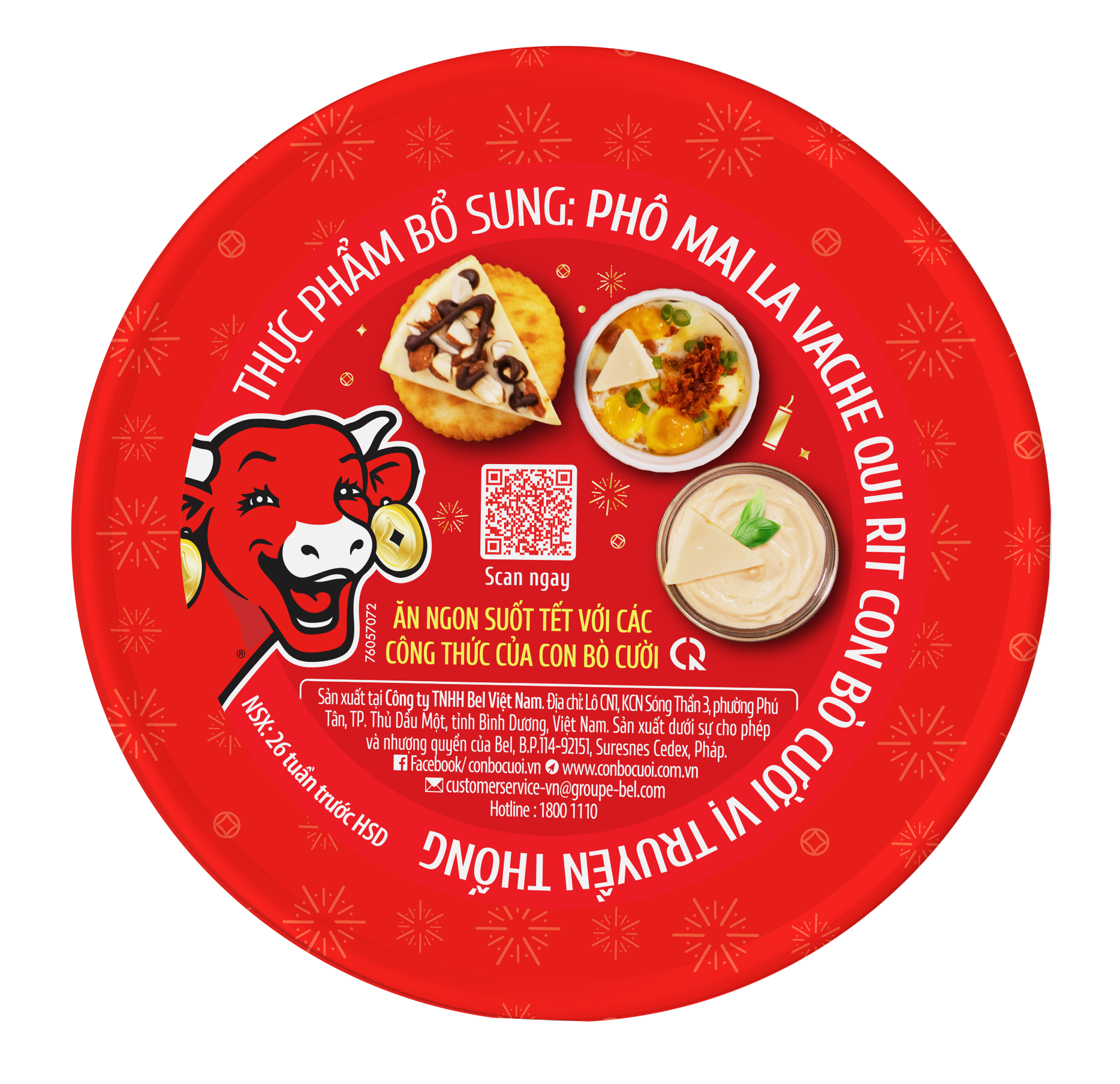 Phô mai Con Bò Cười - 16 miếng - (224g)