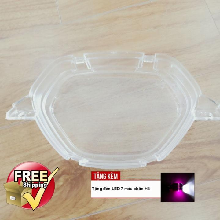 Mặt kính lắp đồng hồ xe WAVE ALPHA đời 2002 đến 2006 - WAVE ZX hình vuông - FS429 - TẶNG ĐÈN LED 7 MÀU CHÂN H4, hàng đẹp chất lượng bảo đảm