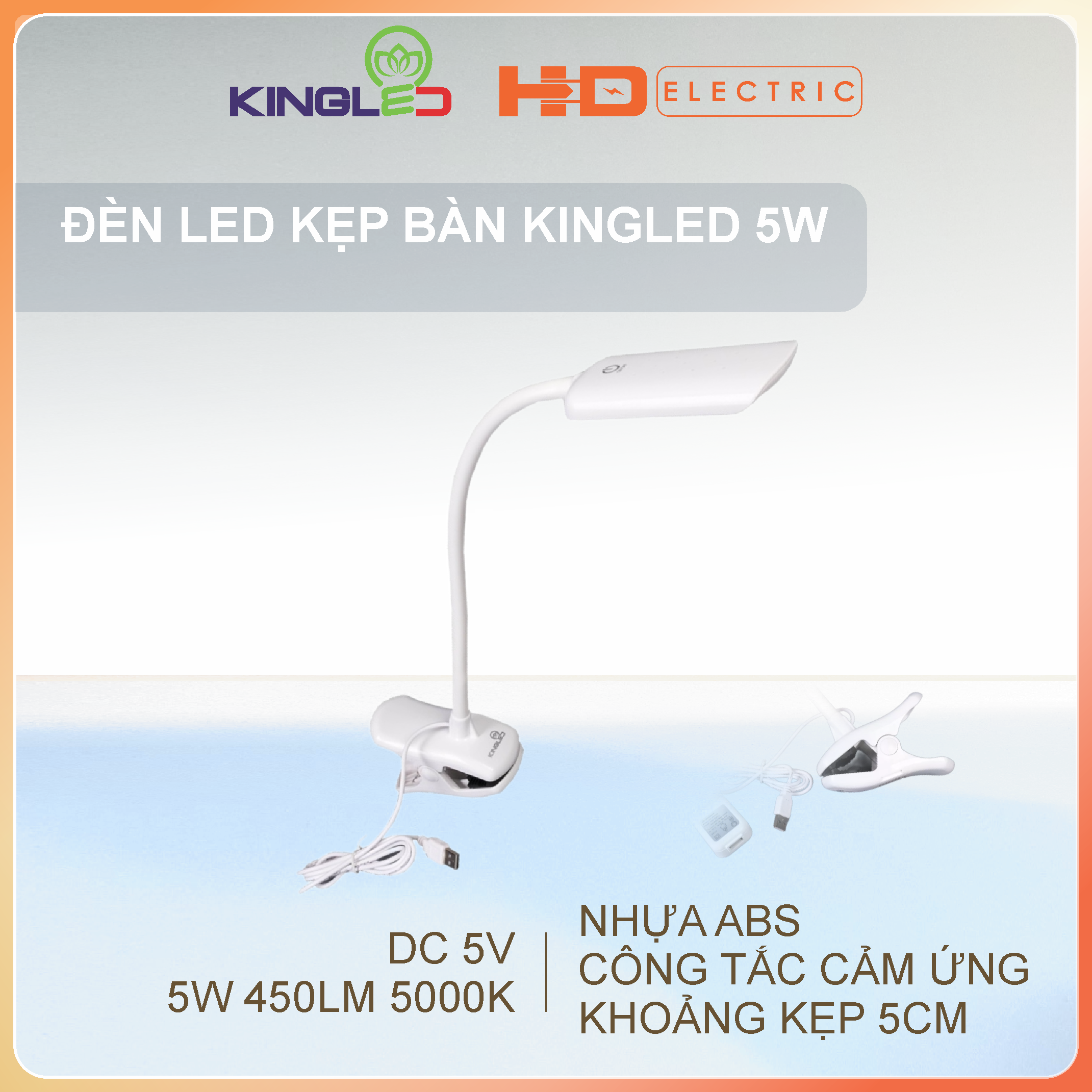 Đèn bàn led đọc sách 5W chính hãng