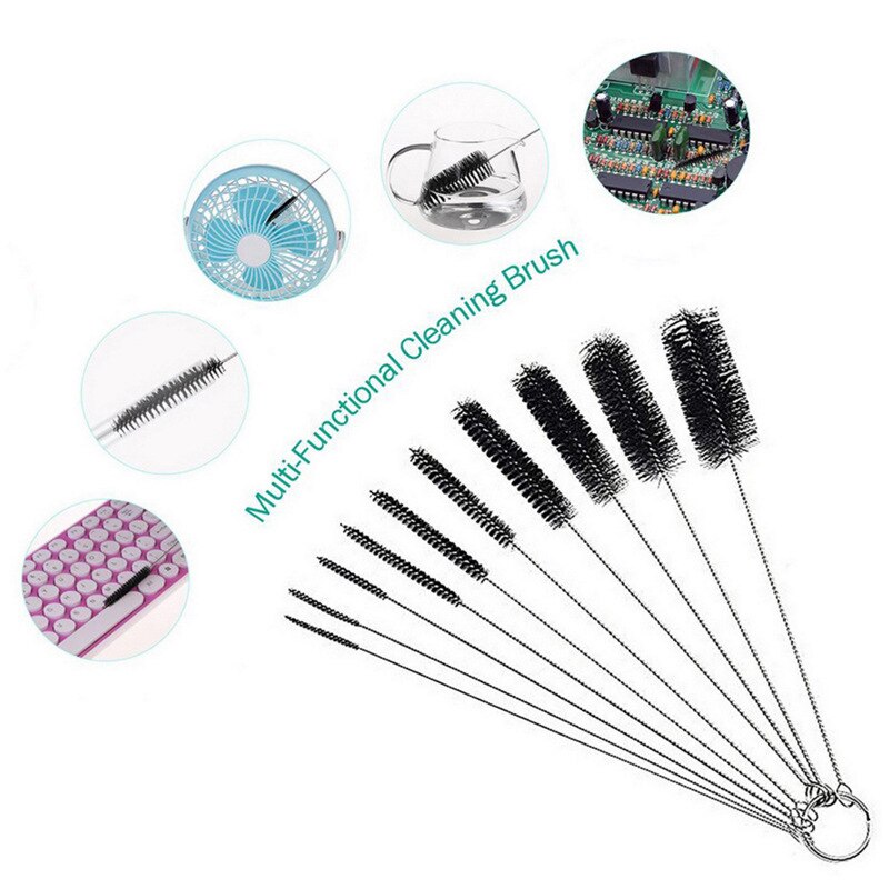 cleaning brush10PCS Nylon Brush Bottle Brushes Kit Pipe Bong Cleaner