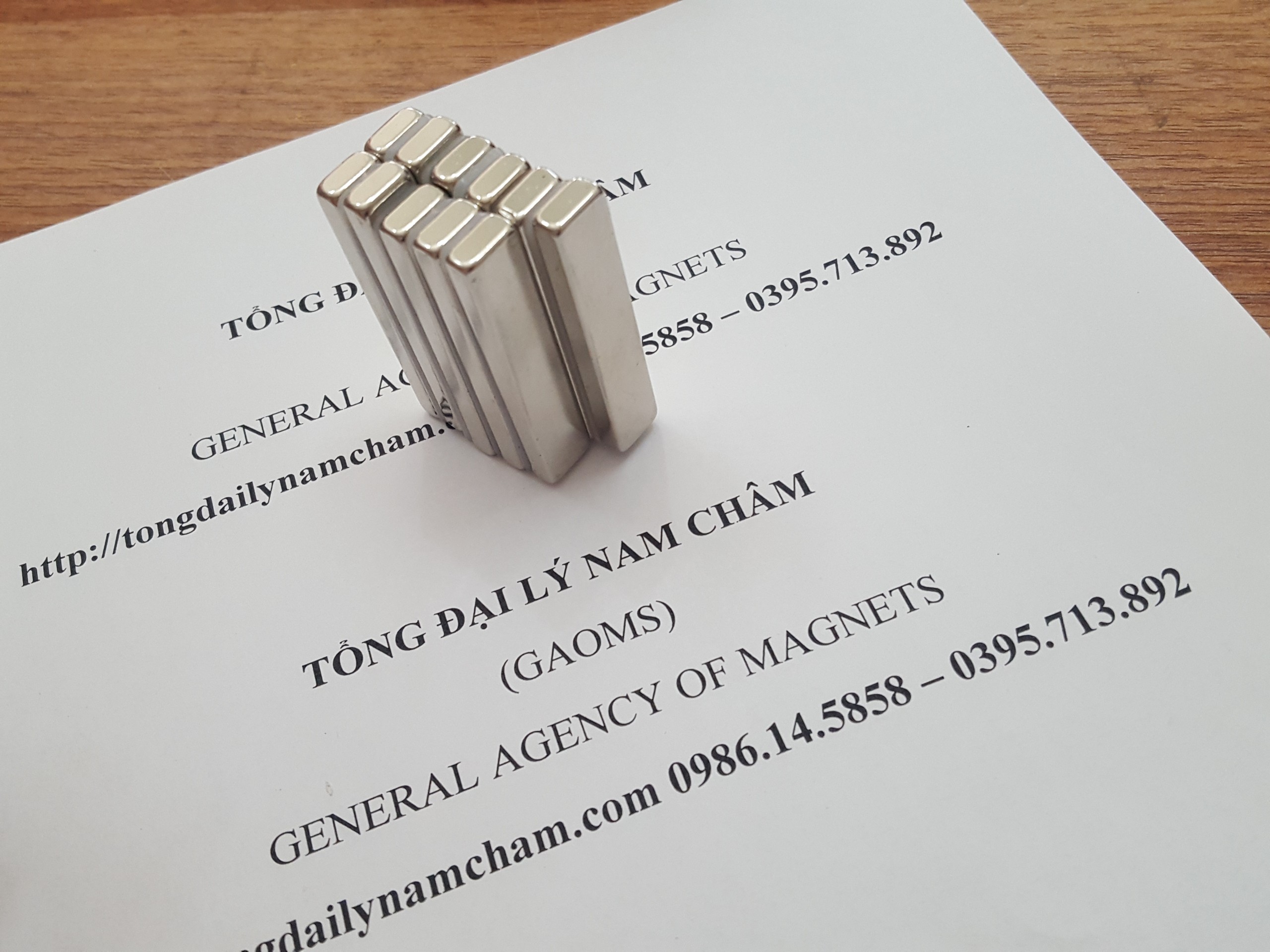 5 viên nam châm 50x10x5mm