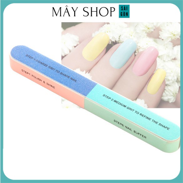Dũa Móng Tay 6 Mặt Chà Nhám, Đánh Bóng Móng Tiện Ích
