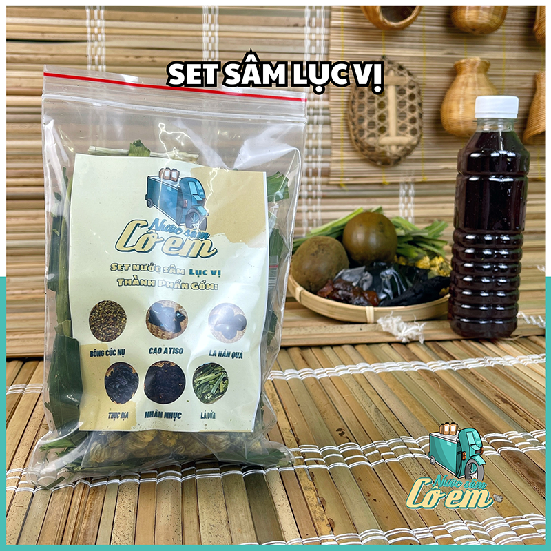 Combo 5 Set nước sâm lục vị thảo mộc thanh nhiệt nước sâm Cô Em - mỗi set nấu 10L nước