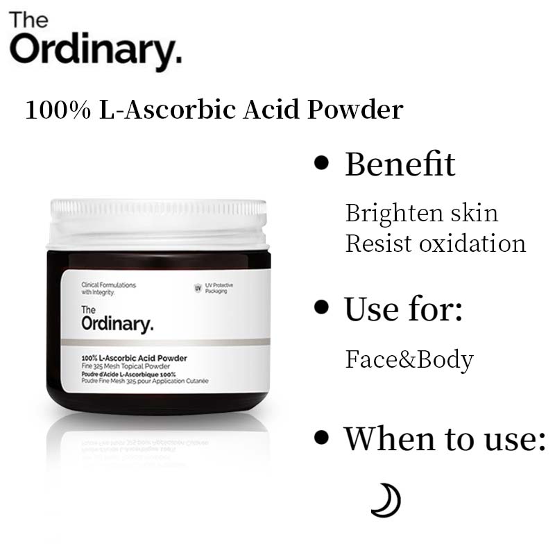 The Ordinary Bột Vitamin C 100% L-Ascorbic Acid Powder kem body siêu trắng nhanh toàn thân chống oxy hóa dưỡng trắng da