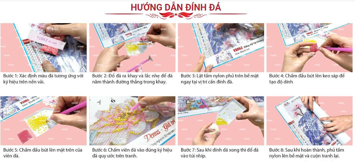 Tranh đính đá Cha Mẹ - KT: 75x48cm ( tranh chưa đính đá)