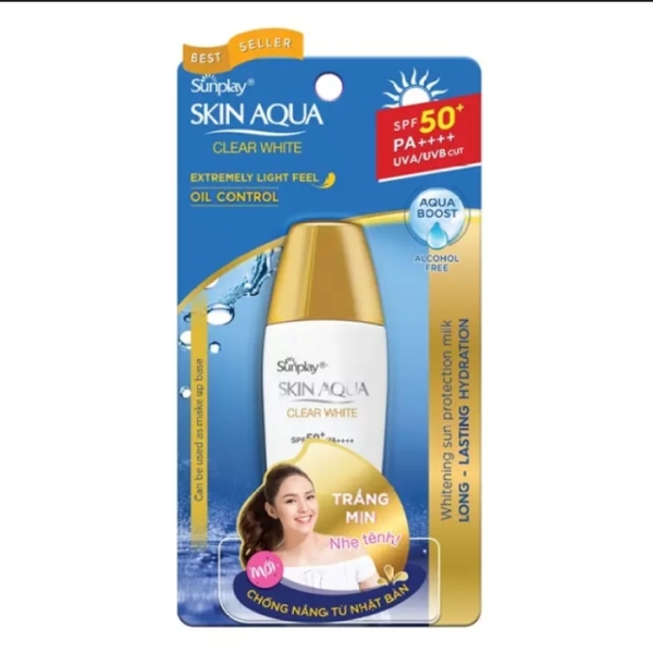 Sữa Chống Nắng Dưỡng Da Trắng Mịn Tối Ưu Sunplay Skin Aqua Clear White SPF50+ PA++++25g giá rẻ