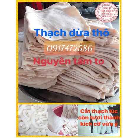Thạch dừa thô nguyên tấm loại xuất khẩu 15 ly, thạch dừa ép khô - dùng nấu trà sữa, làm thạch dừa, thả bóng mực