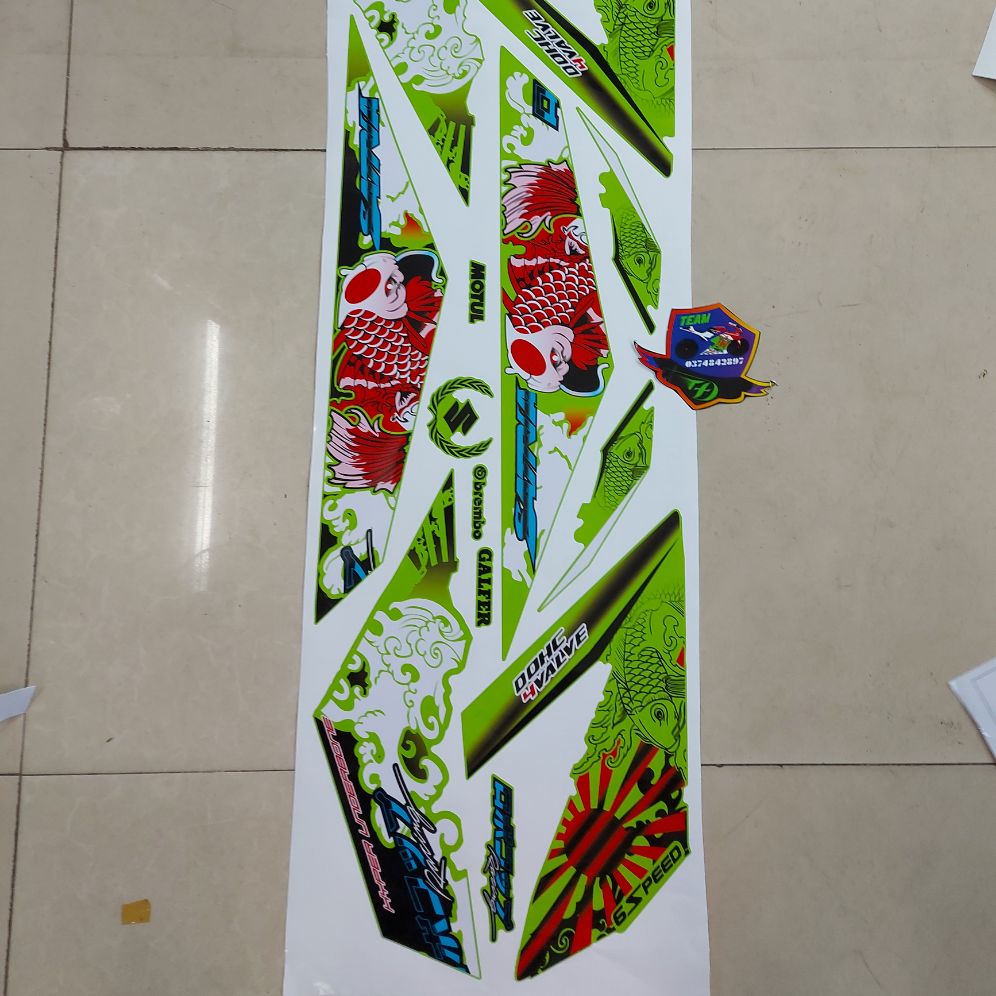 [HCM]Tem rời xe Raider - satria cao cấp cá chép