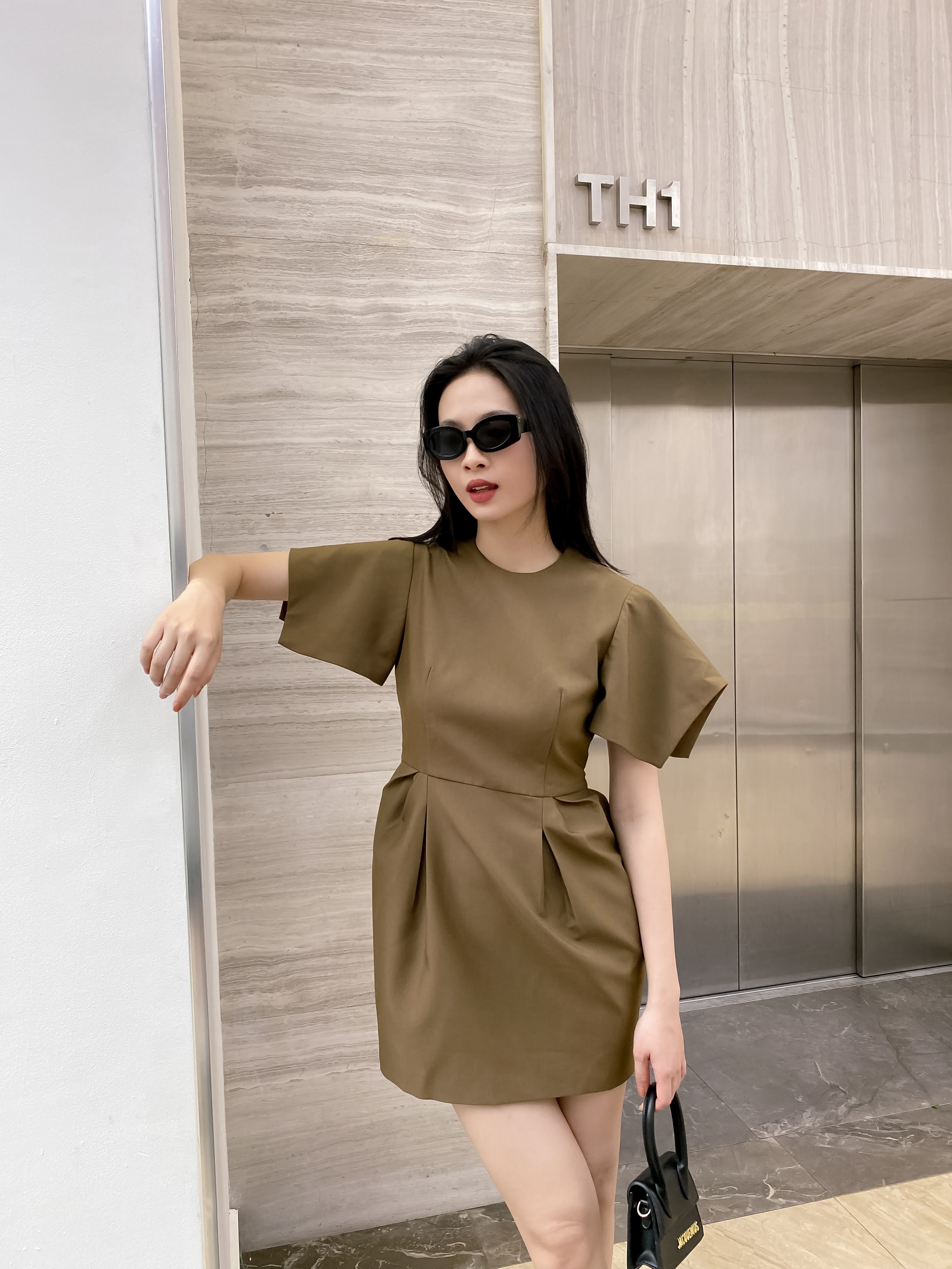 Đầm nữ Onetone váy ngắn công sở Khali