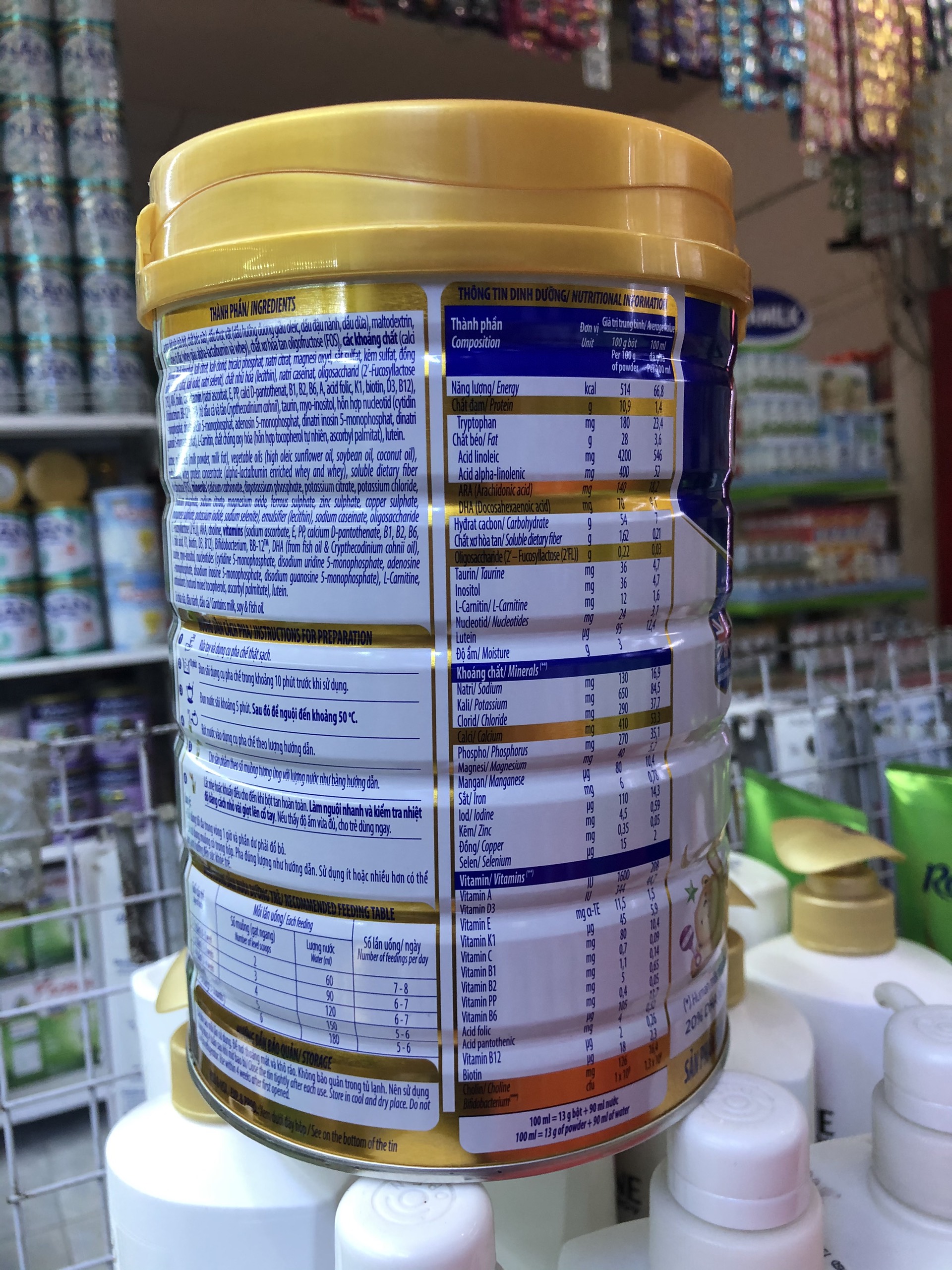 [HCM]Sữa bột Optimum gold 1lon 800g