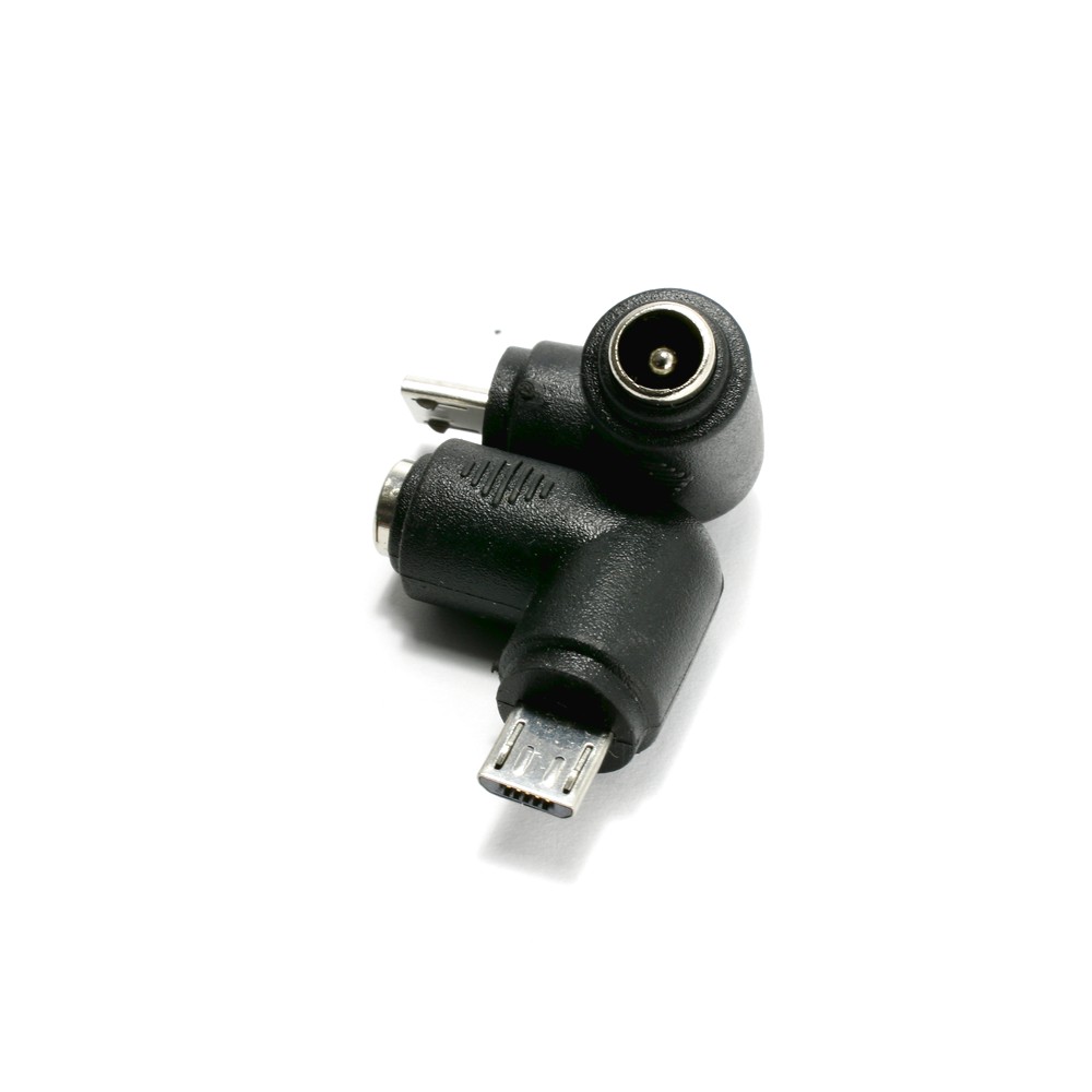 ĐẦU CHUYỂN NGUỒN DC 5.5*2.1MM SANG MICRO USB CHÂN CONG