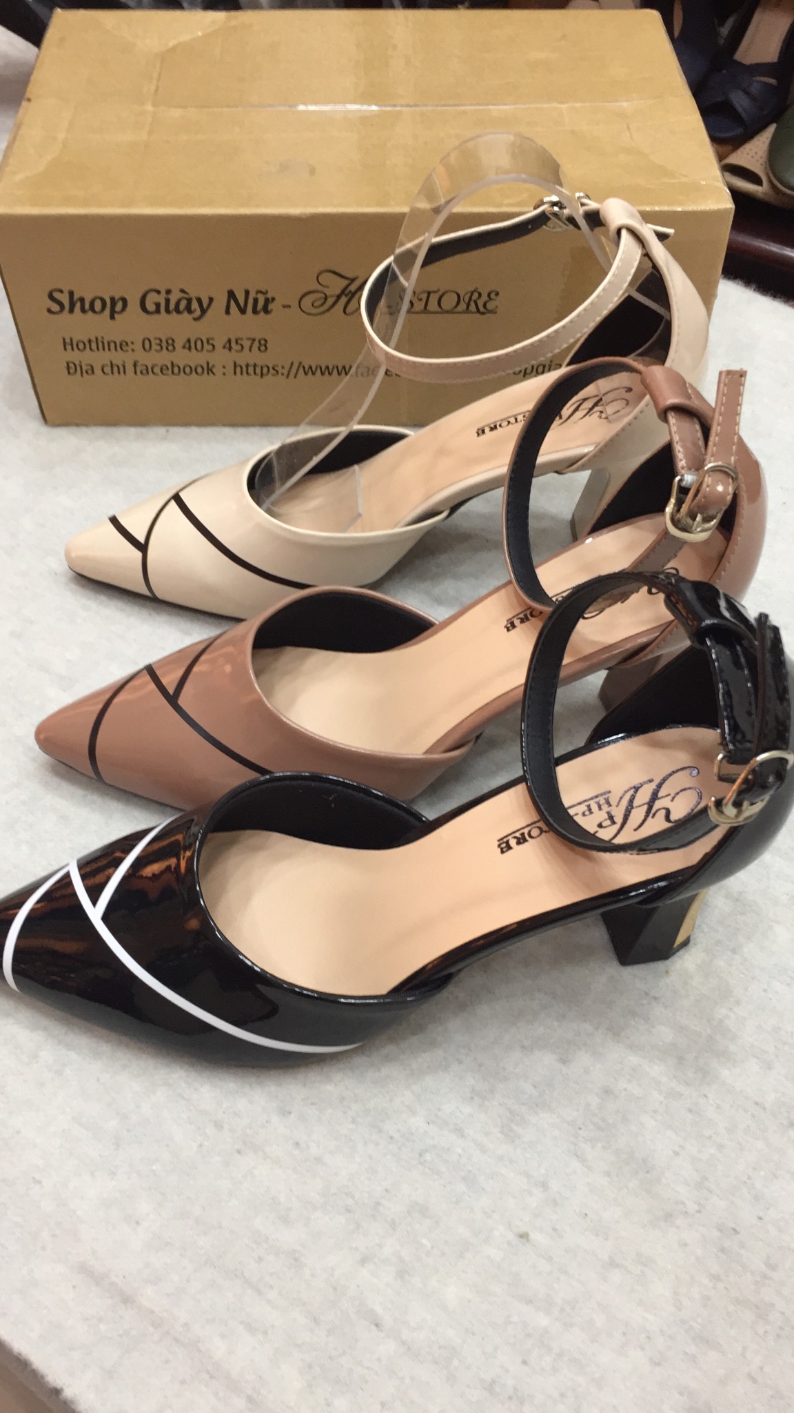 [HCM]Giày SanDal gót 7 phân V59