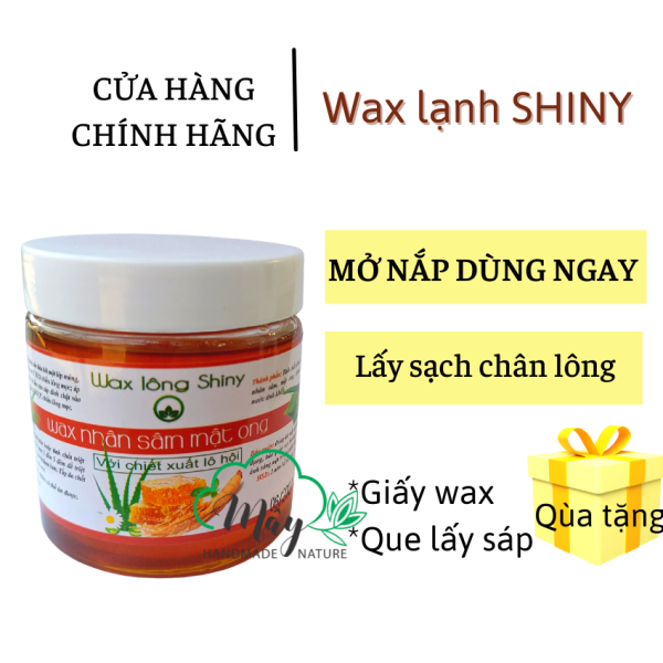 Wax lạnh mật ong nhân sâm lô hội SHINY handmade tặng kèm dụng cụ wax, Tẩy sạch mọi vùng lông nhập khẩu