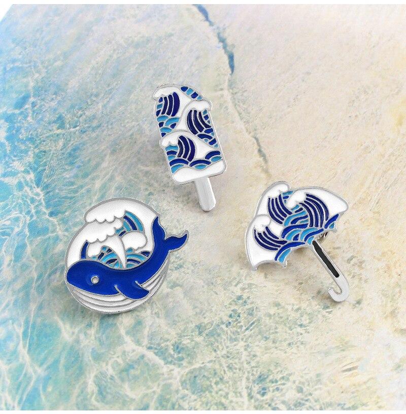Ocean Brooch Enamel Pins Kacket Badge - GC011