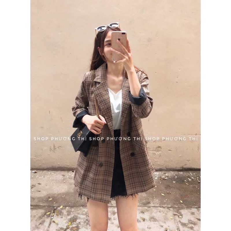ÁO BLAZER MÀU XANH BƠ HOT HIT (hình thật shop chụp/sẵn)