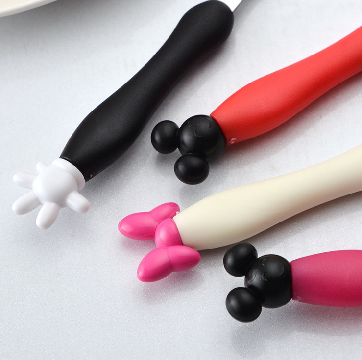 Set Thìa Dĩa Ăn Dặm Inox Hình Mickey Cho Bé
