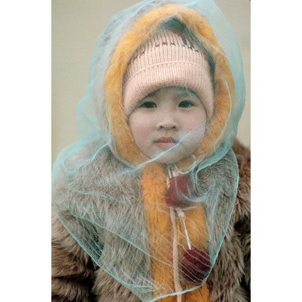 Khăn voan che mặt tránh bụi cho bé sơ sinh
