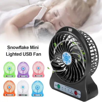 WPODOCA Office Supplies Activities Convenience Rechargeable Student Gift Electric Fan Portable Fan Mini Desk USB Battery Fan LED Light Air Cooler