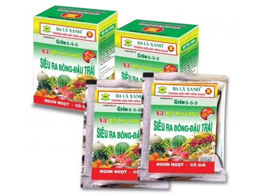Combo 2 gói Phân bón ba lá xanh siêu ra bông đậu trái