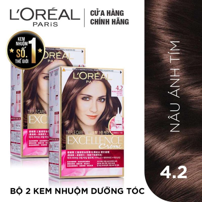 Bộ 2 kem nhuộm dưỡng tóc LOreal Paris Excellence Fashion 172mlx2 nhập khẩu