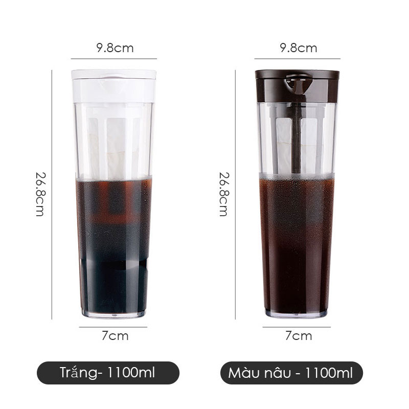 Bình pha cafe 1100ml Bình pha cà phê cold brew Bình pha cà phê Bình pha cafe lạnh Coffee maker